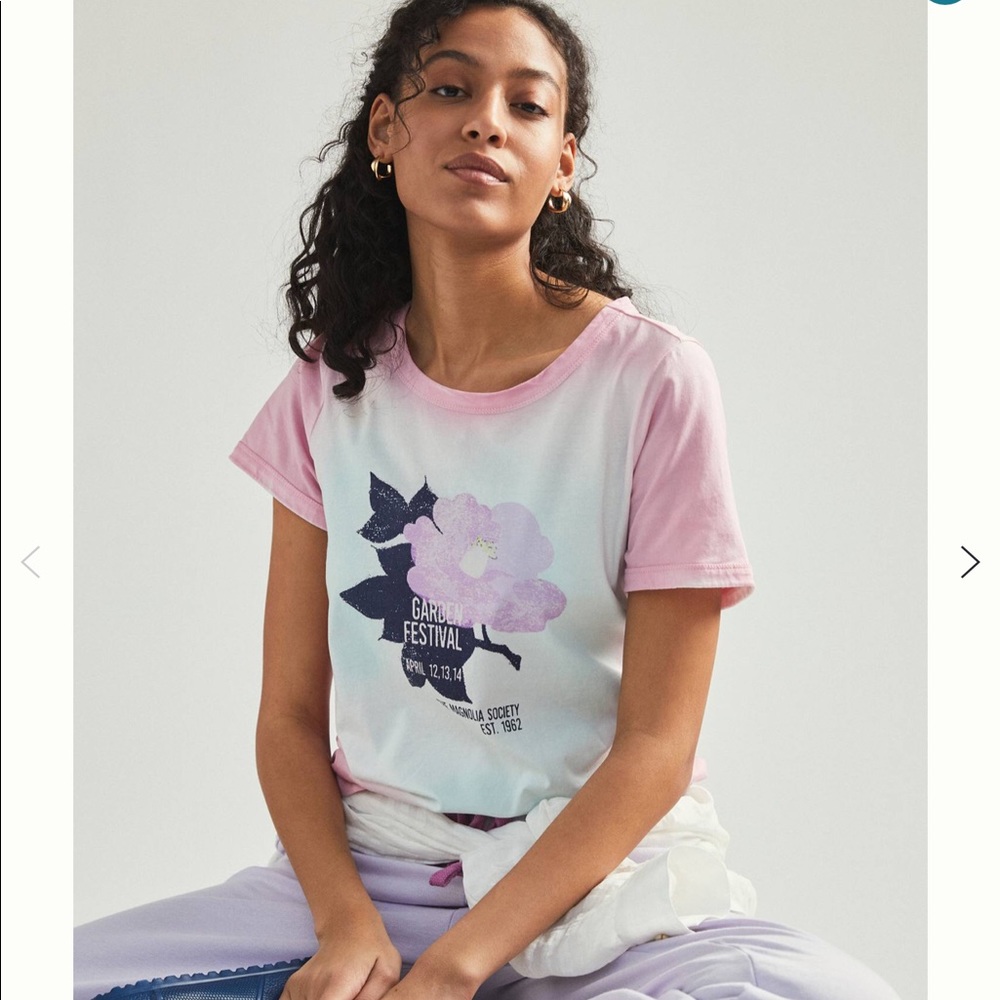 Anthropologie Magnolia Garden Graphic Tee XS